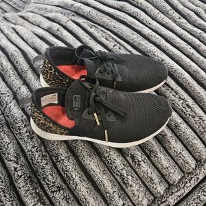 New Balance Black and Leopard Print Women's Athletic Shoes